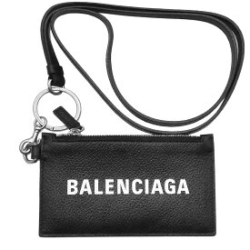 バレンシアガ カードコインケース BALENCIAGA キーリング付き キャッシュ カードケース ブラック レディース メンズ 594548 新品