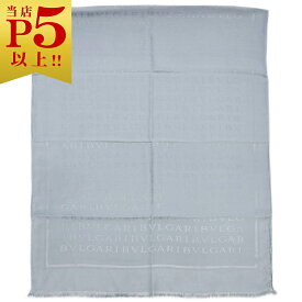 【対象商品Max50％OFF★】ブルガリ ストール 17312 ロゴ LETTERE MAXI 70x180 グレー シルク/ウール ショール 新品【6/11 2時迄】