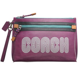 コーチ バッグ 69211-PLU COACH メンズ クラッチバッグ アカデミー ポーチ ウィズ コーチ プリント スポーツ カーフ レザー プラム アウトレット 新品