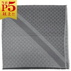 【対象商品Max50％OFF★】グッチ ショール 281942-1062 GUCCI 大判 ストール GGマーク ウール/シルク 140x140 ブラック/グレー アウトレット 新品【6/11 2時迄】