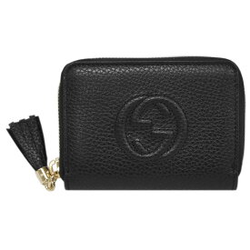 【ポイント5倍以上★】グッチ コインケース 598209-1000 GUCCI ラウンドファスナー 小銭入れ インターロッキングG ソーホー 型押しカーフ ブラック アウトレット 新品