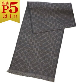 【対象商品Max50％OFF★】グッチ ストール 544619-1061 GUCCI マフラー GGパターン ウール100％ ARLISSE 33x180 ブラック/グレーベージュ アウトレット 新品【6/11 2時迄】