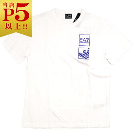エンポリオ アルマーニ Tシャツ メンズ EA7 丸首 半袖 ロゴ プリント ホワイト XLサイズ 3LPT51 ar51050 新品