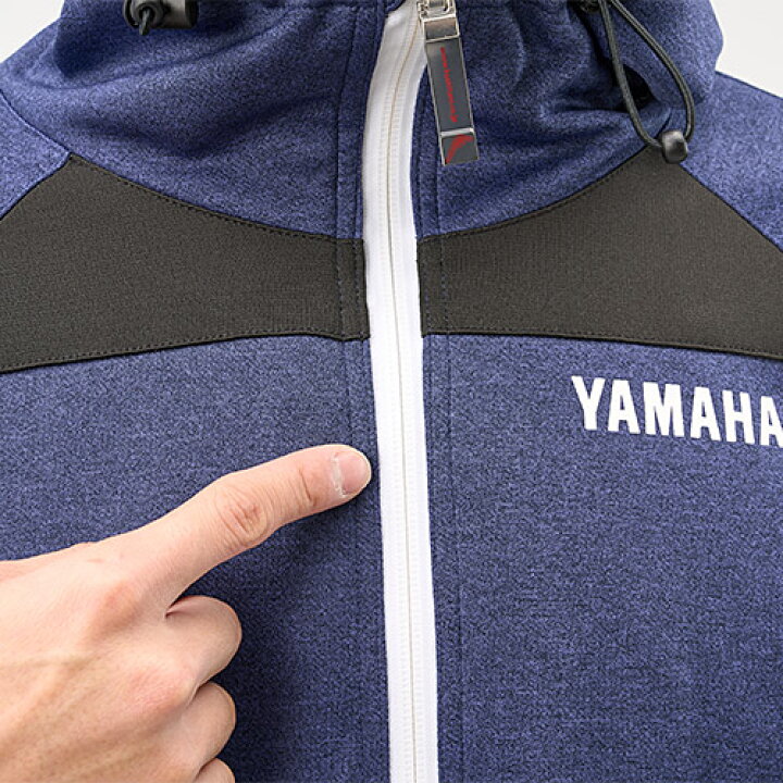 0円 スピード対応 全国送料無料 ヤマハ発動機 Yamaha YAS69K ベクトルパーカージャケット BL M ブルー Q1D-KST-Y57-00M