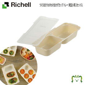 つくりおき わけわけおかずカップ トレー 角型小用 2セット入リッチェル Richell 離乳食 冷凍 保存 容器 ケース 庫 小分け パック レンジ対応