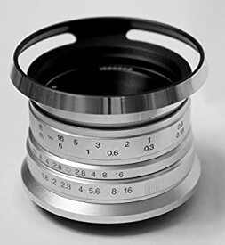 【中古】Hengyijia（ヘンイージア） 25mm F1.8 （銀色） 高画質マニュアルフォーカス(MF)マクロレンズ Fujifilm FXインタフェースのミラーレスカメラに適