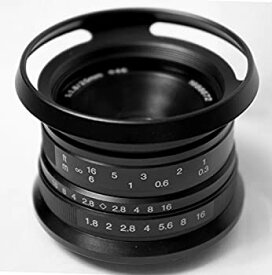 【中古】Hengyijia（ヘンイージア） 25mm F1.8 （黒色）高画質マニュアルフォーカスマクロレンズ Fujifilm FXインタフェースのミラーレス