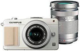 【中古】OLYMPUS ミラーレス一眼 PEN mini E-PM2 ダブルズームキット ホワイト E-PM2 DZKIT WHT