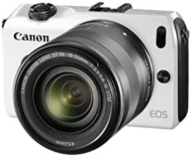 【中古】Canon ミラーレス一眼カメラ EOS M レンズキット EF-M18-55mm F3.5-5.6 IS STM付属 ホワイト EOSMWH-18-5