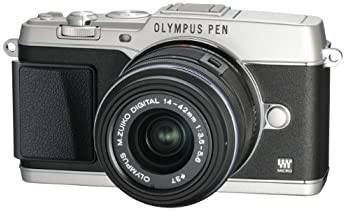 レンズキット(ビューファインダー 14-42mm E-P5 PEN ミラーレス一眼 【中古】OLYMPUS VF-4セット) SLV LKIT 14-42mm E-P5 シルバー ミラーレス一眼カメラ