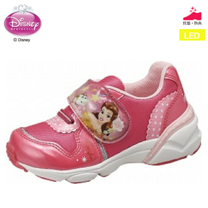 楽天市場 ムーンスター ディズニー キャラクターシューズ ベル 美女と野獣 ｄｎ ｃ１２８４ ｌｅｄ搭載 光る靴 子供靴 女児 Comfeet コンフィート