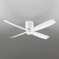 オーデリックシーリングファン本体DC MOTOR FAN 4枚羽根リモコン付 オフホワイト直付通常：WF812P1短羽根…