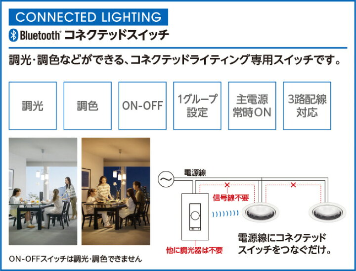 楽天市場】オーデリックLED調光・調色コネクテッドスイッチ白色:LC620 