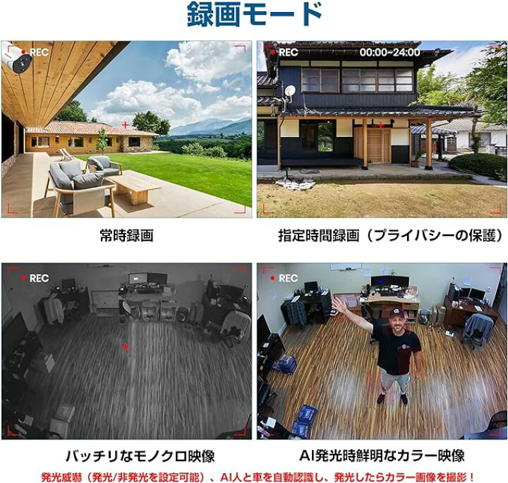 楽天市場】SOOHAO【4K 防犯カメラ 本物の800万超高画素】監視カメラ  