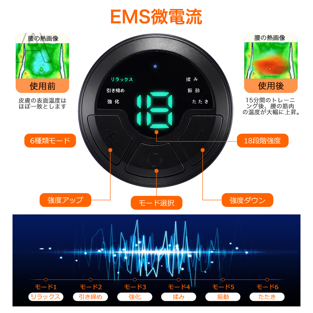 最新最先端EMS 8パットで圧倒的に効率よく鍛えられる♪ 】腹筋ベルト - blog.knak.jp