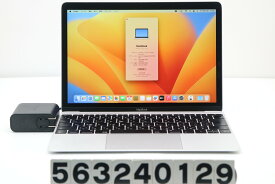 Apple MacBook Retina A1534 2017 シルバー Core m3 7Y32 1.1GHz/8GB/256GB(SSD)/12W/WQXGA(2304x1440)/macOS Ventura【中古】【20240427】