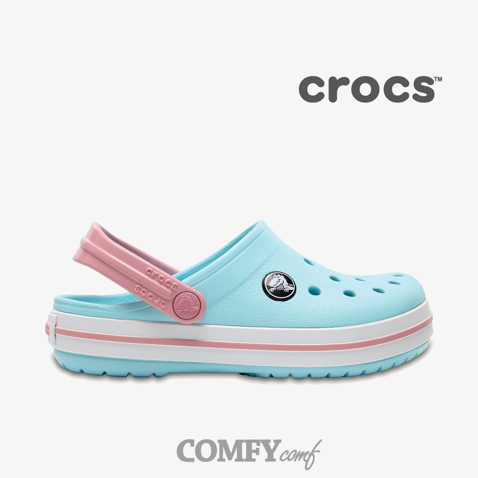 crocs ice blue white