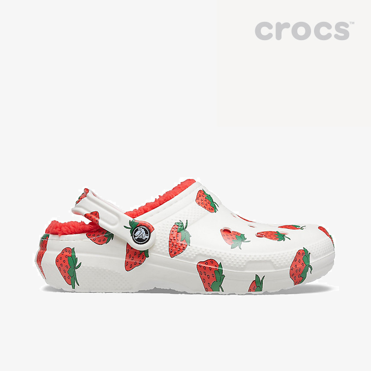 クロックス《ユニセックス》クラシック ラインド ヴァケイ バイブス クロッグ ショッピング ホワイト ストロベリー CROCS # Clog Vibes ユニセックスClassic Vacay White Lined Strawberry セール品