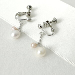 二見結ひ真鍮イヤリング( あこや真珠 6.0mm/ 淡水真珠 3.0mm)【送料無料】 イヤリング 真珠 パール アクセサリー ジュエリー 縁結び 三重県 伊勢 夫婦岩 二見 外宮参道COMISE | おしゃれ シンプ