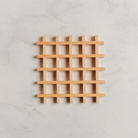 神棚職人がつくる ひのきコースター 格子 | 檜 ヒノキ 木製 職人手作り 老舗 神棚屋 インテリア 花瓶置き 和雑貨 ギフト お土産 リビング グラス置き コースター おもてなし 日本製 三重県 伊勢 外宮参道COMISE