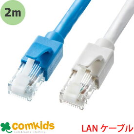 LANケーブル 2m　カテゴリ6A　サンワサプライ KB-T6ATS-02BL KB-T6ATS-02W LANケーブル　PC関連用品