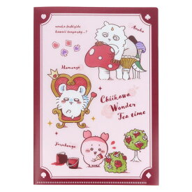 【割引セール】ちいかわ　クリアファイルA5 WanderTeaTime　文房具　キャラクター　ちいかわ　ハチワレ　うさぎ　モモンガ　古本屋　あのこ