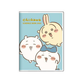 ちいかわ 手帳　月間　A6　2026年　2025年10月始まり　スケジュール帳　コンパクト　カレンダー　薄型　予定表　キャラクター ちいかわ　うさぎ　ハチワレ
