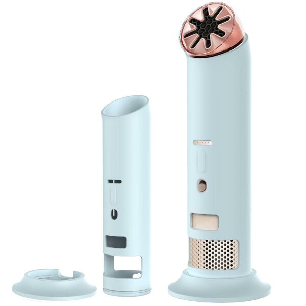 CHUNSHUN ケース HushJet Mini Cool ハンディファン 用 ケース シリコン素材 柔らかい 着装まま充電可能 耐衝撃性 防水防塵 【ライトブルー】