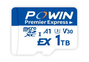POWIN microSDXC Express�J�[�h 1TB Nintendo Switch 2�Ή� �ő�Ǎ�900MB/s ����720MB/s ���C�t�^�C�� A1 V30 U3 C10 UHS-I (1, TB)