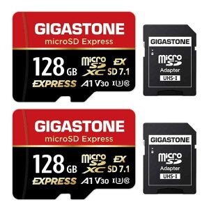 �ySwitch 2 ��p�݌v�zGIGASTONE microSD Express microSD�J�[�h 128GB 2���Z�b�g SD7.1 �ǂݎ�葬�x/�������ݑ��x�ő� 880/500MB/s A1 V30 U3