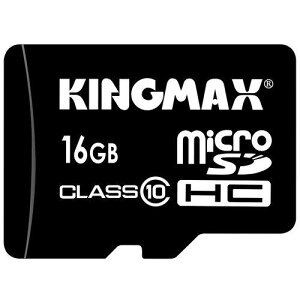 KINGMAX microSDHC�J�[�h �n�C�X�s�[�h class10 16GB SDHC�ϊ��A�_�v�^�t KM-MCSDHC10X16G
