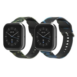 kwmobile 2x Fitbit Versa 4 / Sense 2 / Versa 3 / Sense�Ή� �o���h - �����x���g �V���R���o���h �\�t�g TPU �ϋv�� - �J���t���[�W���f�U�C��