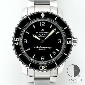 ブランパン フィフティ ファゾムス 50th Ref.2200A-1130-71 ステンレススチール ブラック文字盤 【中古】【腕時計】【送料無料】