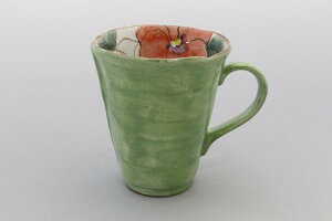 日本製 花花兎 マグ(緑) 3点セット マグカップ コップ おしゃれ かわいい レトロ 和モダン 贈り物 ギフト プレゼント 花柄