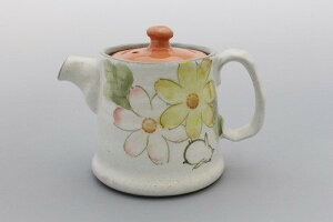 日本製 花花兎 ポット(小)急須 陶器 花柄 レトロ 和モダン 和風 贈り物 プレゼント ギフト シンプル おしゃれ