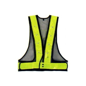 フラッシュセーフティーベスト（6cm巾） サイズ：フリー 勝星産業 S−02 警備員 監視員 作業員 夜間作業 交通整理 LED 光る 安全