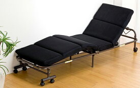 モコモコ コンパクト 折りたたみベッド リクライニングベッド 折りたたみ キャスター付き コンパクト 省スペース 簡易ベッド 折り畳み おしゃれ