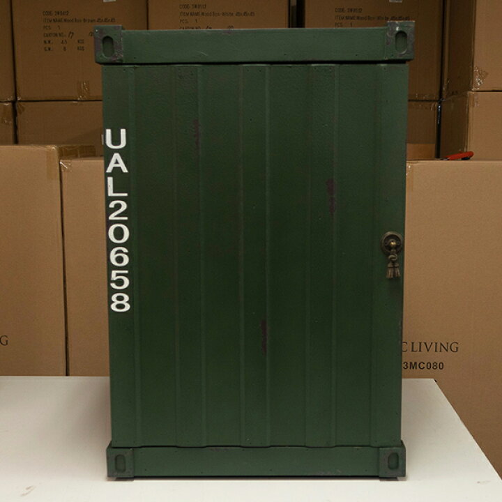 楽天市場】コンテナ型ボックス グリーン コンテナボックス 収納 