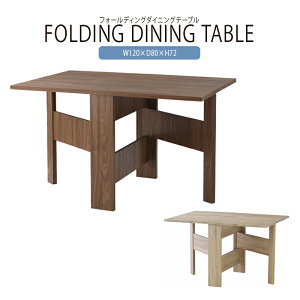 ダイニングテーブル 単品 折りたたみダイニングテーブル ダイニング テーブル 木製 おしゃれ 机 つくえ 作業台 食卓テーブル 4人用 4人掛け テーブル 幅120cm コンパクト 省スペース モダン 北