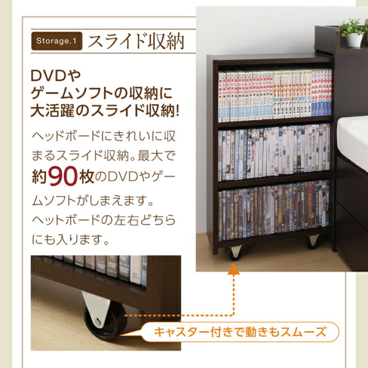 楽天市場】ベッド ベット 収納 シングルベッド シングル ベッド 