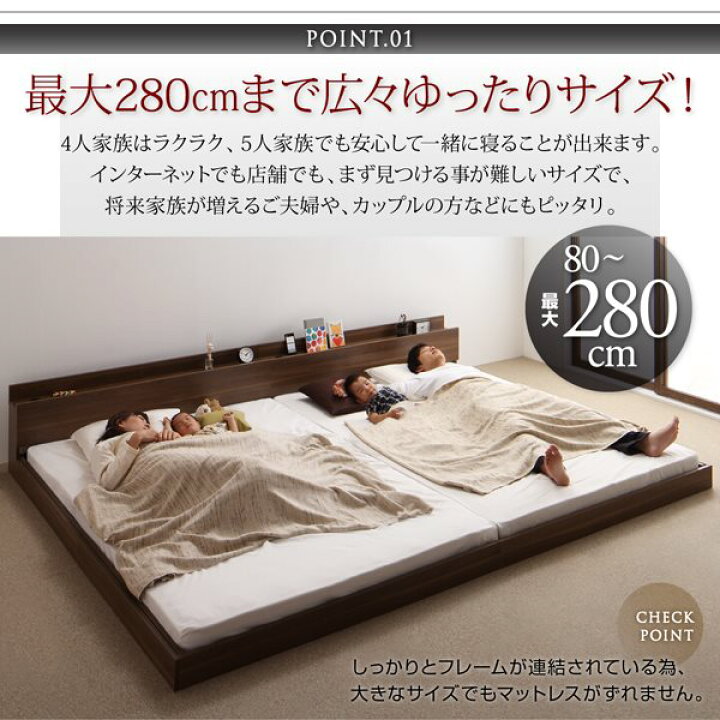 楽天市場】フロアベッド セミダブル マットレス付き 棚付き コンセント 