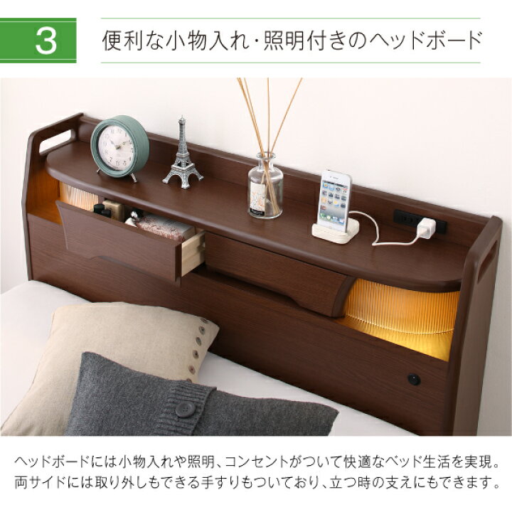 楽天市場】介護ベッド シングル 2モーター ベッドフレームのみ 棚 照明 