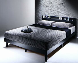 送料無料 棚・コンセント付きデザインすのこベッド シングル Morgent モーゲント スタンダードボンネルコイルマットレス付き ブラック ホワイト ウォールナット 木製ベッド シングルベッド マット付き 500024615