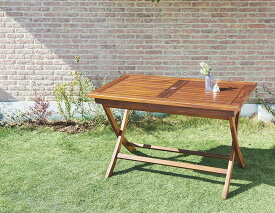 送料無料 チーク天然木 折りたたみ式本格派リビングガーデンファニチャー mosso モッソ テーブル単品(幅120) ガーデンテーブル ベランダテーブル 040601202