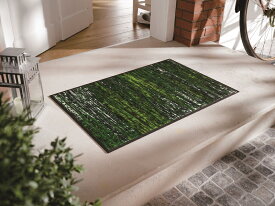 玄関マット D021A Scratchy green 50×75cm おしゃれ かわいい 洗える 滑り止め 屋内 野外 室内 フロアマット エントランスマット ラグマット リビング 薄型 ドアマット オールシーズン