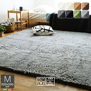 �ӂ�ӂ�V���M�[���O 200×200cm�@�M�T�C�Y ���O�}�b�g ���O �J�[�y�b�g �����` �z�b�g�J�[�y�b�g�J�o�[ ���g�[�Ή� �z�b�g�J�[�y�b�g�Ή� �I�[���V�[�Y�� ��N�� ��G�� ���G�� �O���[�� �_