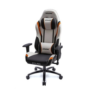 AKRacing �Q�[�~���O�`�F�A ?clair �z���C�g �u���[ �O���[�� �I�����W �s���N �G�[�P�[���[�V���O �t���t���b�g���N���C�j���O 360°��]�� �A�[�����X�g PU���U�[ �������� ��������