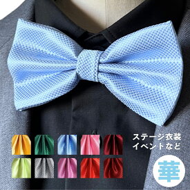 haoa 華やか 蝶ネクタイ 格子柄 サテン サテンジャガード ボウタイ おしゃれ シンプル メンズ ブラック無地 ステージ 漫才 結婚式 卒業式 コーラス コスプレ 仮想 パーティー フォーマル 蝶タイ チョウネクタイ ネクタイ レッド ピンク 赤 青 黄 紫 シルバー 鮮やか 艶感