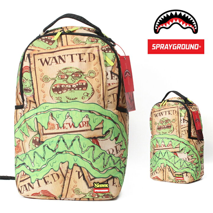 楽天市場】SPRAY GROUND スプレイグラウンド SHREK WANTED BACKPACK 
