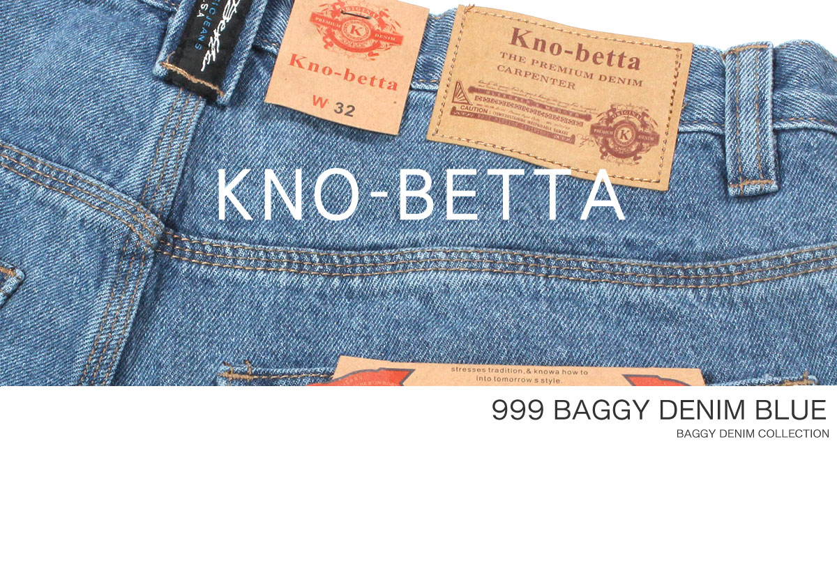 楽天市場】KNO-BETTA ノーベター 999 BAGGY DENIM ブルー バギーパンツ